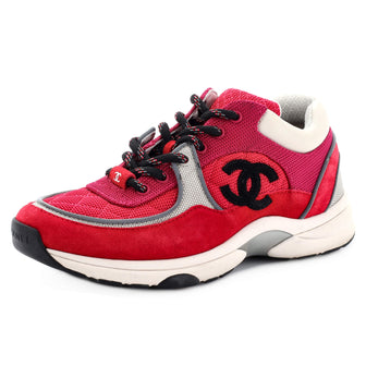 Buy CHANEL Sneakers at SALE Prices  Exclusive White Fabric Calfskin Suede  CC - REDELUXE