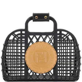 Fendi FF Logo Stamp Basket Tote PVC Small