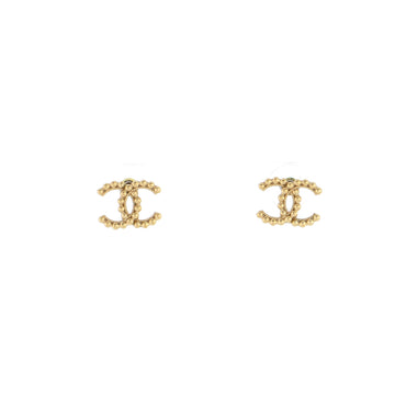 Chanel CC Stud Earrings Studded Metal