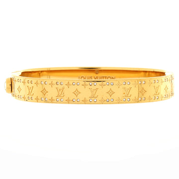 Louis Vuitton Nanogram Cuff Bracelet Metal with Crystals
