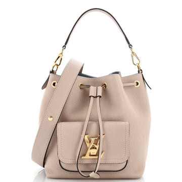 Louis Vuitton Lockme Pocket Bucket Bag Leather