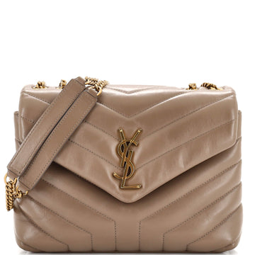 Saint Laurent LouLou Shoulder Bag Matelasse Chevron Leather Small