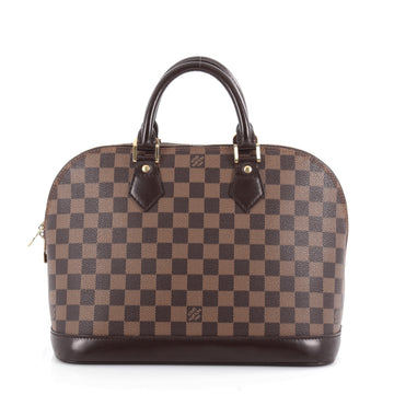 Louis Vuitton Vintage Alma Handbag Damier PM Brown