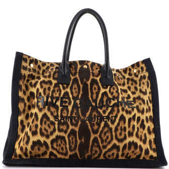 Saint Laurent Rive Gauche Shopper Tote Canvas Large