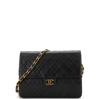 Chanel Vintage Clutch with Chain Quilted Leather Small