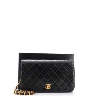 Chanel Vintage Full Flap Bag Quilted Lambskin Medium
