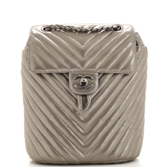 Chanel Urban Spirit Backpack Chevron Iridescent Calfskin Small