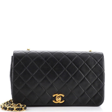 Chanel Vintage Full Flap Bag Quilted Lambskin Medium