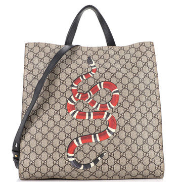 Gucci Convertible Soft Open Tote Printed GG Coated Canvas Tall