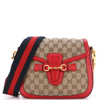 Gucci Lady Web Shoulder Bag GG Canvas Medium
