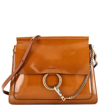 Chloe Faye Shoulder Bag Patent Medium