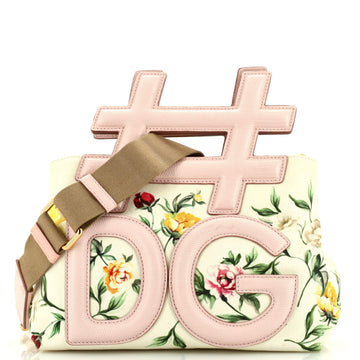 Dolce & Gabbana Instabag Tote Printed Canvas with Leather Medium