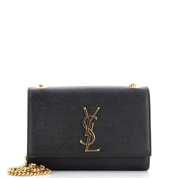 Saint Laurent Classic Monogram Crossbody Bag Grainy Leather Small