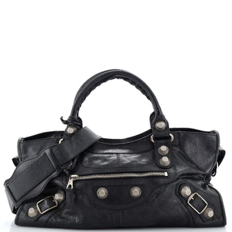 Balenciaga City Giant Studs Bag Leather Medium