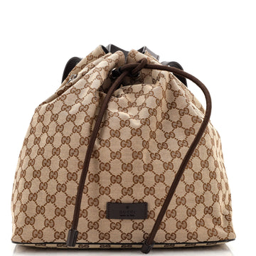 Gucci Drawstring Backpack (Outlet) GG Canvas Medium