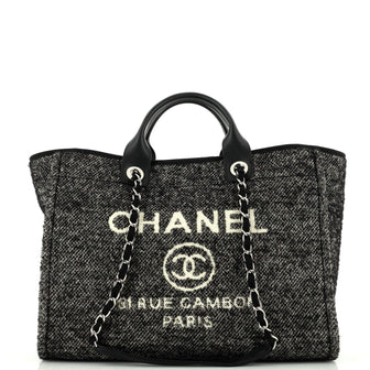 Chanel Deauville Tote Wool Large