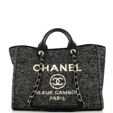 Chanel Deauville Tote Wool Large