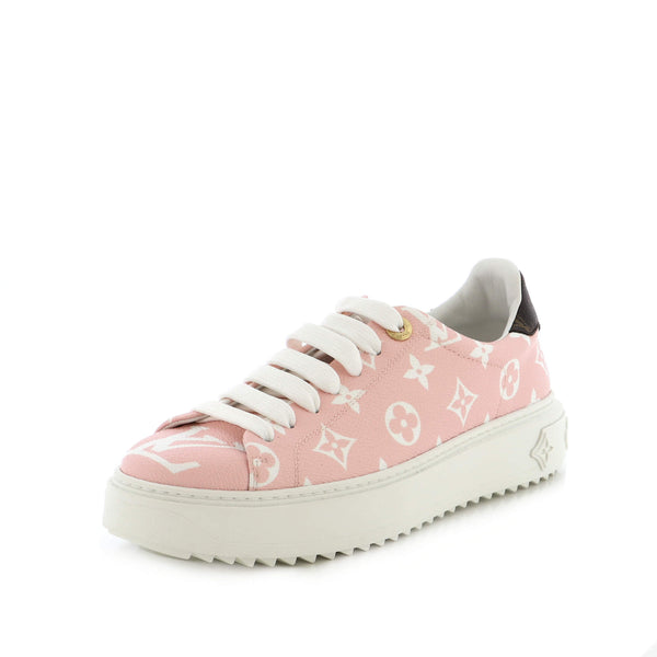 Louis Vuitton, Shoes, Louis Vuitton Pink White Monogram Sneakers