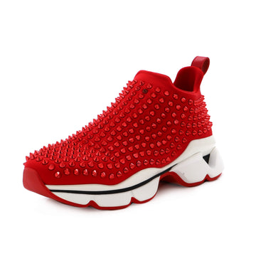 Christian Louboutin Women's Spike Sock Sneakers Spiked Neoprene