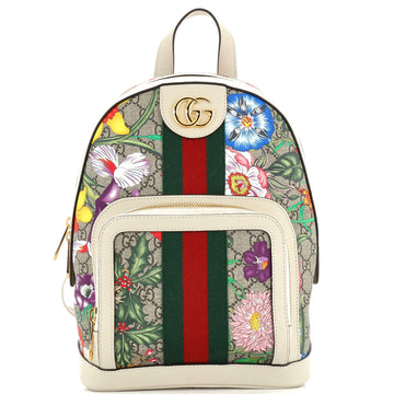 Gucci Ophidia Backpack Flora GG Coated Canvas Small