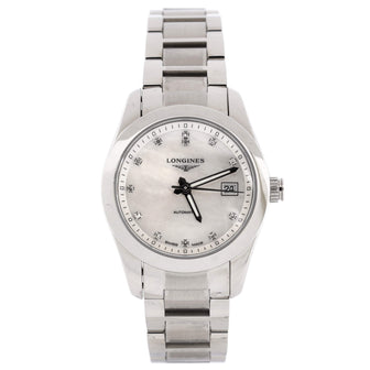Longines Conquest Classic Automatic Watch Stainless Steel with Diamond Markers and Mother of Pearl 29