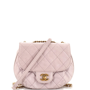 Chanel Dubai Messenger Bag Quilted Aged Calfskin Small