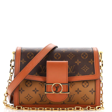 Louis Vuitton Dauphine Shoulder Bag Reverse Monogram Canvas MM