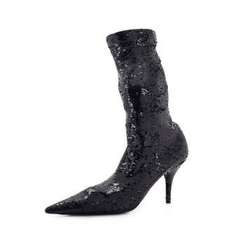 Balenciaga Women's Knife Ankle Sock Boots Sequins