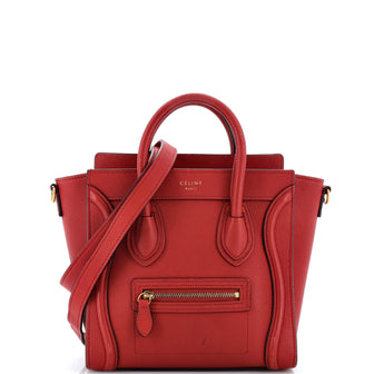 Celine Luggage Bag Grainy Leather Nano