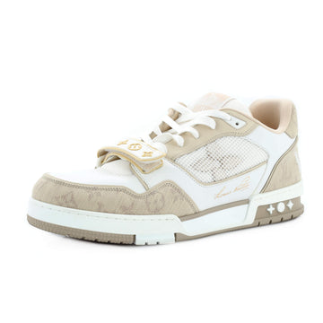 Louis Vuitton Men's LV Trainer Velcro Sneakers Monogram Denim and Leather with Mesh