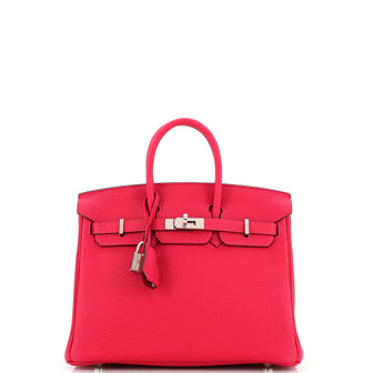 Hermes Birkin Handbag Pink Togo with Palladium Hardware 25