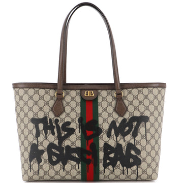 Balenciaga x Gucci The Hacker Project Tote Graffiti BB Coated Canvas Medium