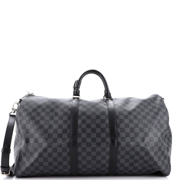Louis Vuitton Keepall Bandouliere Bag Damier Graphite 55