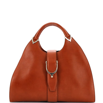 Gucci Stirrup Top Handle Bag Leather Large