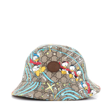 Gucci Disney Donald Duck Bucket Hat Printed GG Coated Canvas