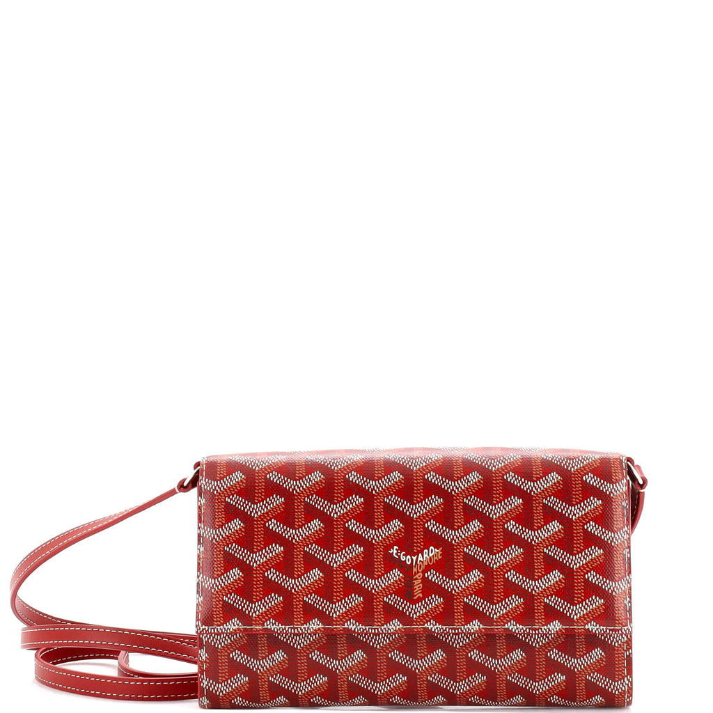 Goyard Varenne Continental Wallet with Strap Coated Canvas Red 21147093
