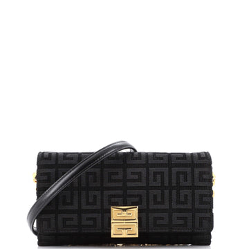 Givenchy 4G Wallet on Chain Embroidered Canvas