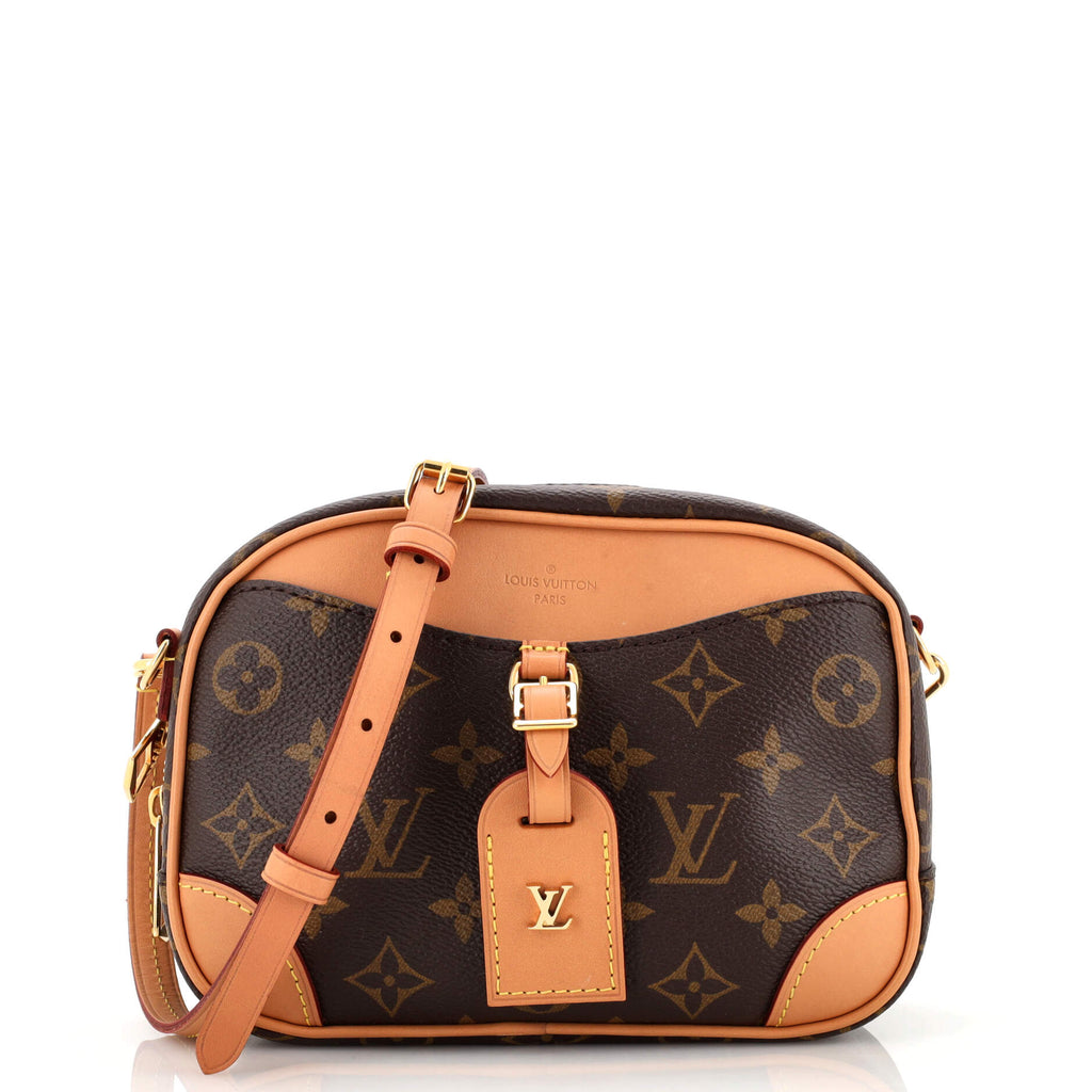 Louis Vuitton Deauville Handbag Monogram Canvas Mini Brown