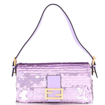 Fendi Baguette 1997 Bag Sequin Embellished Satin Medium