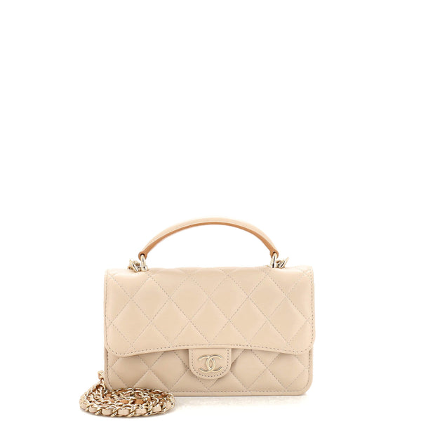 Chanel Pearl Crush Phone Holder Crossbody Bag Quilted