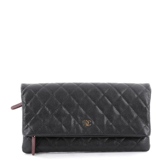 Chanel Beauty CC Clutch Quilted Caviar Black
