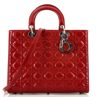 Christian Dior Lady Dior Bag Cannage Quilt Lambskin Large