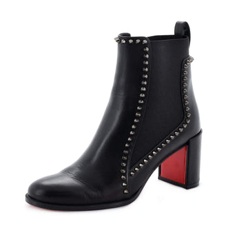 Christian Louboutin Women's Out Line Spike Chelsea Boots Leather 70