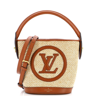 Louis Vuitton Petit Bucket Bag NM Raffia with Leather