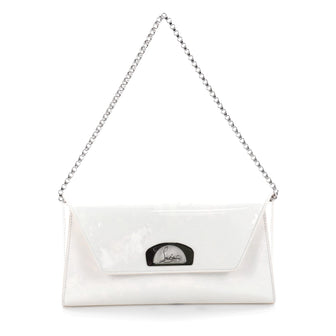Christian Louboutin Vero Dodat Clutch Patent White 2116701
