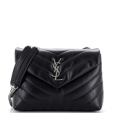 Saint Laurent LouLou Shoulder Bag Matelasse Chevron Leather Small