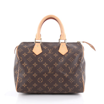 Louis Vuitton Speedy Handbag Monogram Canvas 25 Brown 2116801