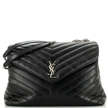 Saint Laurent LouLou Shoulder Bag Matelasse Chevron Leather Large