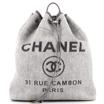 Chanel Deauville Backpack Raffia Large