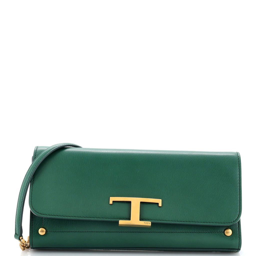 T Timeless Clutch Bag in Leather